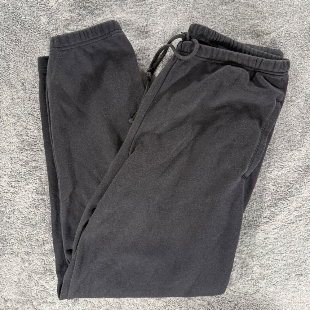 SKIMS Classic Jogger Sweatpants Womens Large Black Fleece Lined Pockets